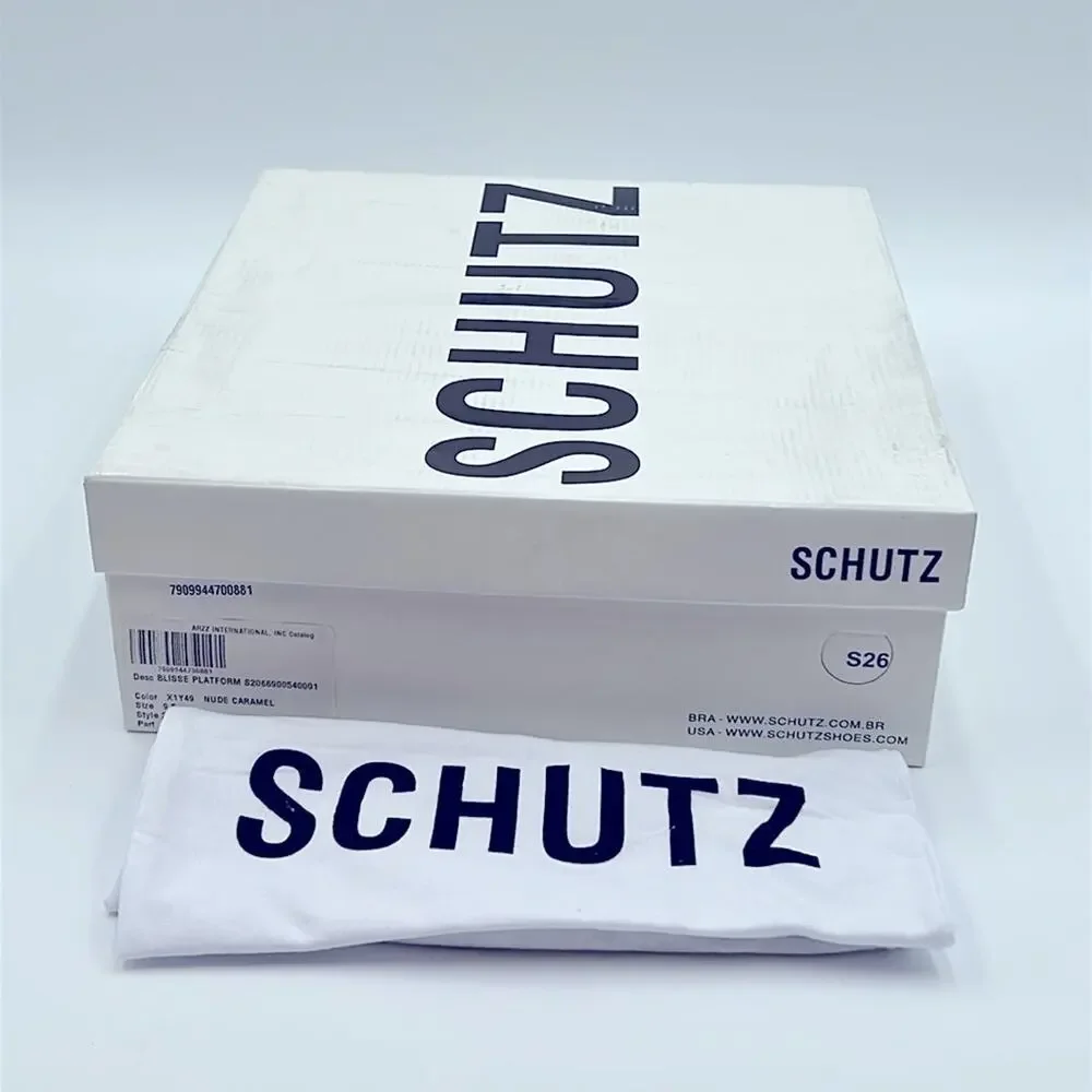 Schutz Women’s Platform Sandals Size 9.5 NWT – Tan Crisscross Espadrille